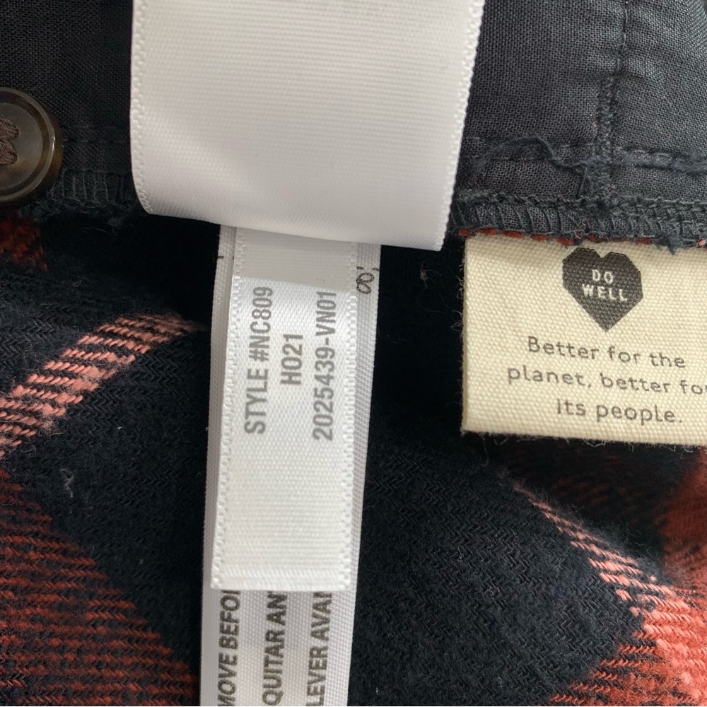Madewell Slub Flannel Sunday Shirt in Evins Plaid Size XS Long Sleeves - Picture 12 of 14